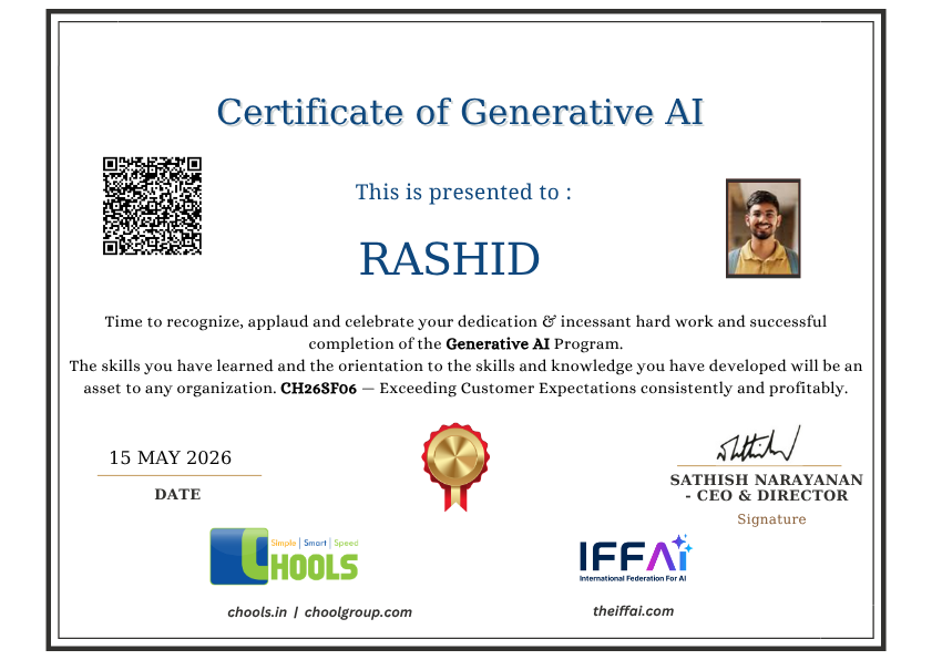 Generative AI Program Certificate